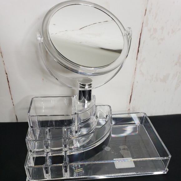 Forever 21 Makeup Vanity Magnifying Mirror Organizer Acrylic Poshmark
